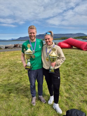 Hafdís Sigurðardóttir og Sigurður Örn Ragnarsson Íslandsmeistarar í ólympískri þríþraut.